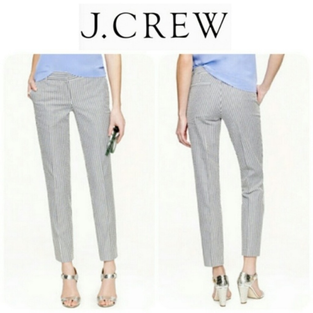 J Crew Seersucker Cafe Pants